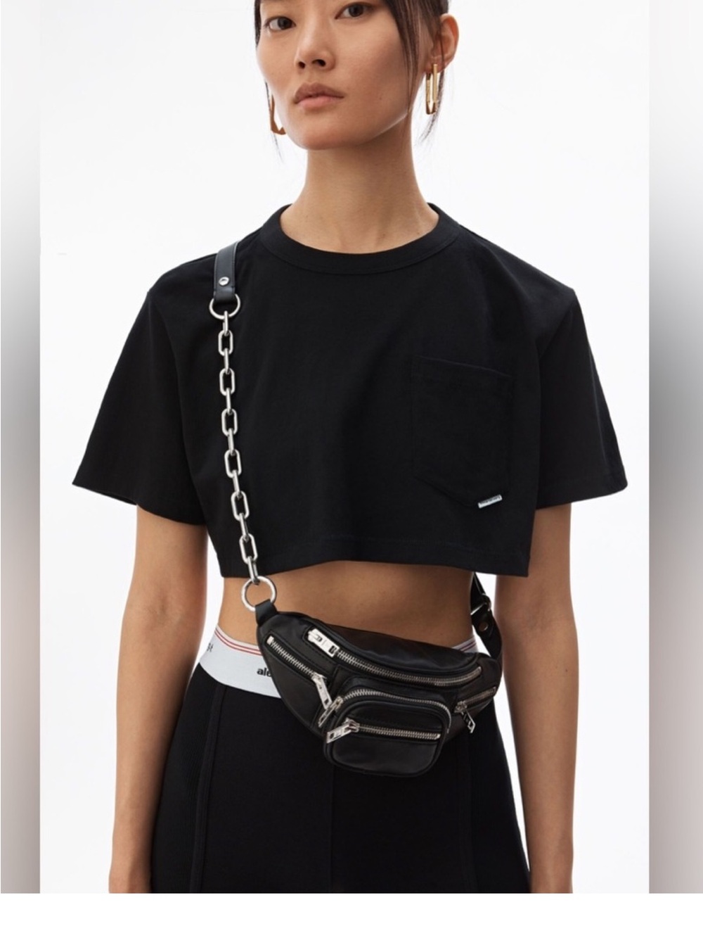 Pre-owned Alexander Wang Attica Belt Bag in silver hardware. 103941B